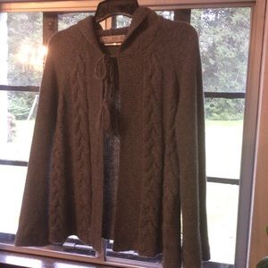 Zara Sweater Hooded Poncho Wool